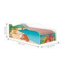 Ver imagem 3 de Cama Infantil Jurassic Dinossauros com Adesivo Vinil MDF Branco 91.5cm Casah