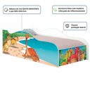 Ver imagem 4 de Cama Infantil Jurassic Dinossauros com Adesivo Vinil MDF Branco 91.5cm Casah