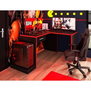 Mesa Extensora para Escritório e Gamer Drx-9000 Moveis Leão