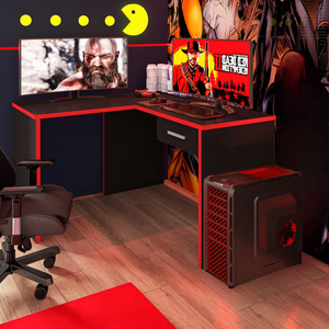 Mesa Extensora para Escritório e Gamer Drx-9000 Moveis Leão