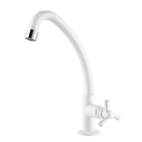 Torneira de Mesa Bica Móvel para Cozinha Pacific Viqua Branco