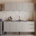 Ver imagem 4 de Gabinete em Aço Júpiter Cinza e Branco para Pia de 2 Metros, 1,92 Metro - P101885 - Cozimax