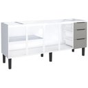 Ver imagem 2 de Gabinete em Aço Júpiter Cinza e Branco para Pia de 2 Metros, 1,92 Metro - P101885 - Cozimax