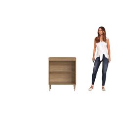 Balcão de Cozinha 70cm 2 Portas Linha Veneza Ve2702 Delmarco 2024 Mel/grafite - 6