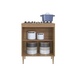 Balcão de Cozinha 70cm 2 Portas Linha Veneza Ve2702 Delmarco 2024 Mel/grafite - 4