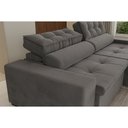 Ver imagem 4 de Sofá Premium com Molas Bonel Retrátil e Reclinável Florenza 2,30m Cinza- Casa Prime