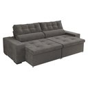 Ver imagem 3 de Sofá Premium com Molas Bonel Retrátil e Reclinável Florenza 2,30m Cinza- Casa Prime