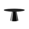 Mesa de Jantar Cone 1m Tampo Redondo com Vidro Laqueado Preto - 3