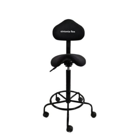 Cadeira Mocho Sela Alta 65 Min. 75 Max. Suede Preto