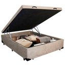 Ver imagem 2 de Cama Box Baú Viúva Sereneprime Suede Bege 44x128x188