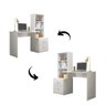 Escrivaninha Livreiro Lateral Office Cristal Branco Mobili - 3