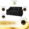 Sofá 3 Lugares Fixo Tokyo Veludo - Star Confort - 7