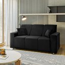 Ver imagem 1 de Sofá 3 Lugares Fixo Tokyo Veludo - Star Confort