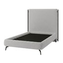 Ver imagem 1 de Cama Solteiro Pés Ferro Nami com Cabeceira Parise Bouclé Cinza Claro - Nexta Casa