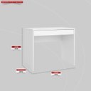 Ver imagem 4 de Mesa Escrivaninha Facility 91 Cm 1 Gaveta - Escritório Home Office - Demobile:branco