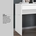 Ver imagem 7 de Mesa Escrivaninha Facility 91 Cm 1 Gaveta - Escritório Home Office - Demobile:branco