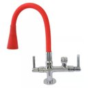 Ver imagem 1 de 2143 C80 Torneira Bancada Gourmet Vermelho Max Filtro 1/4" ou Máquina Lavar Louça 3/4":prateado