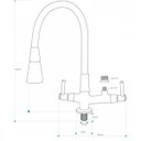 Ver imagem 4 de 2143 C80 Torneira Bancada Gourmet Vermelho Max Filtro 1/4" ou Máquina Lavar Louça 3/4":prateado