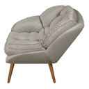 Ver imagem 3 de Kit 02 Poltrona Decorativa California Suede Bege Pés Palito - Fina Mobília