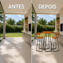 Ver imagem 7 de Jogo Mesa Bistro 4 Banquetas Alta com Encosto Cozinha Balcão - Édecasamóveis