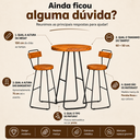 Ver imagem 6 de Jogo Mesa Bistro 4 Banquetas Alta com Encosto Cozinha Balcão - Édecasamóveis