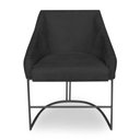 Ver imagem 4 de Kit 6 Poltronas Luxo Alana Suede Base Ferro Preto - Pallazio Cor:Preto