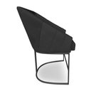 Ver imagem 5 de Kit 6 Poltronas Luxo Alana Suede Base Ferro Preto - Pallazio Cor:Preto