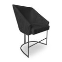 Ver imagem 2 de Kit 6 Poltronas Luxo Alana Suede Base Ferro Preto - Pallazio Cor:Preto