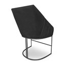 Ver imagem 6 de Kit 6 Poltronas Luxo Alana Suede Base Ferro Preto - Pallazio Cor:Preto