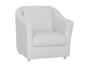 Ver imagem 2 de Kit 2 Poltronas Decorativa Biane Couro Branco Pés Cromado Ms Decor