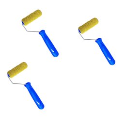 Kit 3 Rolo Pintura Rolinho Textura Média Chapisco Cabo 9cm - 1