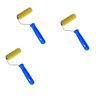 Kit 3 Rolo Pintura Rolinho Textura Média Chapisco Cabo 9cm - 1