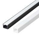 Ver imagem 3 de Kit 10 Perfil de Led Reforçado Sobrepor 17x14mm Barra 1m para Fita de Led Pasilux:preto