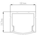 Ver imagem 5 de Kit 10 Perfil de Led Reforçado Sobrepor 17x14mm Barra 1m para Fita de Led Pasilux:preto