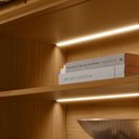 Ver mais imagens de Rack para TV 75" 216cm MDF-MDP com LED e Pés Dourado Off White Lyam Decor
