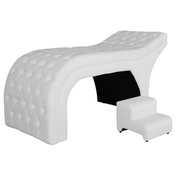 Maca Estética Detalhe em Capitonê Suede Cores - DS Estofados - Branco - 2