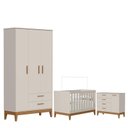 Ver imagem 1 de Quarto de Bebê Flip e Cômoda Sapateira Areia Acetinado - Reller
