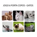 Ver imagem 1 de Jogo 6 Apoio De Chopp Linha Cat Presente Amantes De Gatos