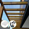 Kit Policarbonato Cristal 4mm 2,00m X 2,00m - Perfis Bronze - 5