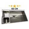 Pia Cuba De Inox Quadrada 60X40 Cozinha Multiuso C/ Escorredor AJL STORE - 2