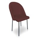Ver imagem 3 de Kit 6 Cadeiras Poltrona de Jantar Ariel Suede Pés de Ferro Preto - Pallazio
