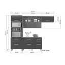 Ver mais imagens de Kit Cozinha Modulada 3 Peças Princesa 1 Aéreo + Balcão + 1 Paneleiro C6p62 Freijó Grafite