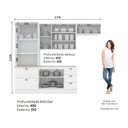 Ver imagem 4 de Cozinha Compacta 4 Peças 100% MDF com Torre Quente 02 Fornos Americana Branco HP/Calcare