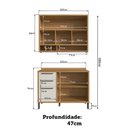 Ver imagem 4 de Armário de Cozinha Modulada com Balcão e Tampo 4 Portas 3 Gavetas Ágata 100% Mdf Vidro Reflecta Amên