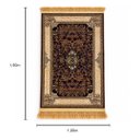 Ver imagem 3 de Tapete Persa Royal Marrom 100x150cm Fio Acetinado - Ideal para Quarto e Sala