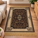 Ver imagem 2 de Tapete Persa Royal Marrom 100x150cm Fio Acetinado - Ideal para Quarto e Sala