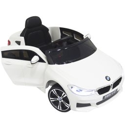 Mini Carro Elétrico Infantil 12V BMW 6 GT Controle Remoto Criança Brinqway Bw-178Br Branca - 3