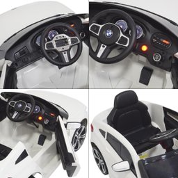 Mini Carro Elétrico Infantil 12V BMW 6 GT Controle Remoto Criança Brinqway Bw-178Br Branca - 6