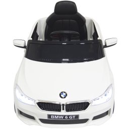 Mini Carro Elétrico Infantil 12V BMW 6 GT Controle Remoto Criança Brinqway Bw-178Br Branca - 4