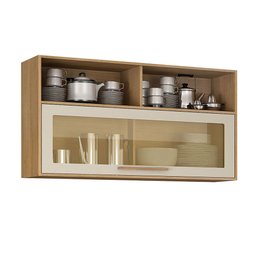 Armário Aéreo 120 cm com Vidro Salvador - 2